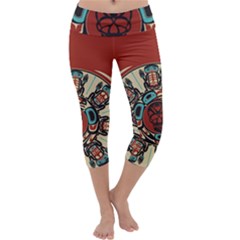 Skull Grateful Dead Phone Gratefuldead Capri Yoga Leggings by Sarkoni