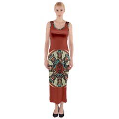 Skull Grateful Dead Phone Gratefuldead Fitted Maxi Dress by Sarkoni