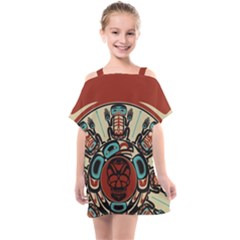 Skull Grateful Dead Phone Gratefuldead Kids  One Piece Chiffon Dress by Sarkoni