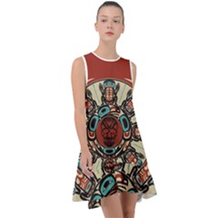 Skull Grateful Dead Phone Gratefuldead Frill Swing Dress by Sarkoni