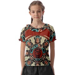 Skull Grateful Dead Phone Gratefuldead Kids  Frill Chiffon Blouse by Sarkoni