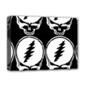 Black And White Deadhead Grateful Dead Steal Your Face Pattern Deluxe Canvas 16  x 12  (Stretched)  View1