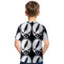 Black And White Deadhead Grateful Dead Steal Your Face Pattern Kids  Sport Mesh T-Shirt View2