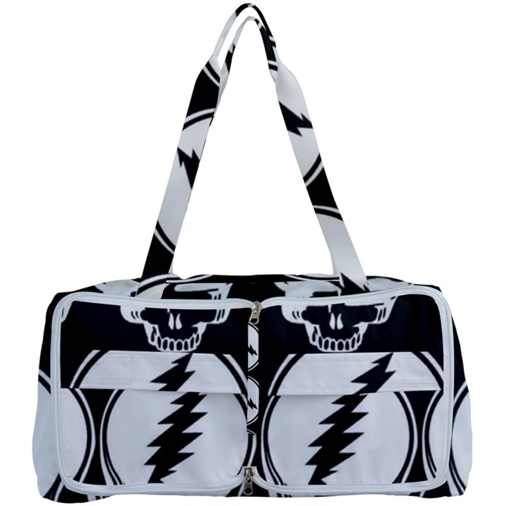 Black And White Deadhead Grateful Dead Steal Your Face Pattern Multi Function Bag