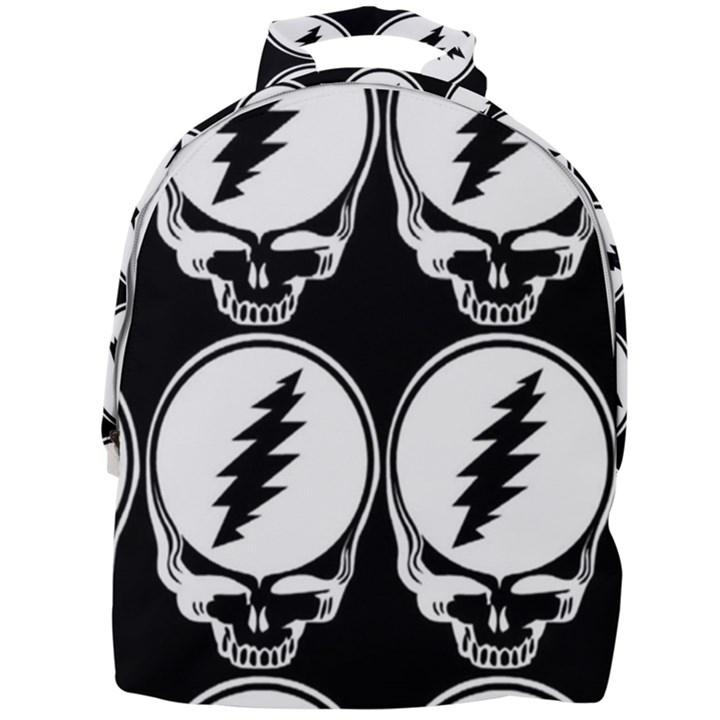 Black And White Deadhead Grateful Dead Steal Your Face Pattern Mini Full Print Backpack