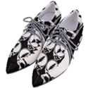 Black And White Deadhead Grateful Dead Steal Your Face Pattern Pointed Oxford Shoes View2