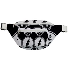 Black And White Deadhead Grateful Dead Steal Your Face Pattern Fanny Pack by Sarkoni