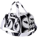 Black And White Deadhead Grateful Dead Steal Your Face Pattern Burner Gym Duffel Bag View2