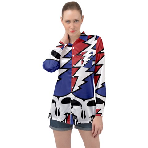 Grateful Dead Long Sleeve Satin Shirt by Sarkoni