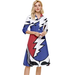 Grateful Dead Classy Knee Length Dress by Sarkoni