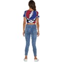 Grateful Dead Short Sleeve Square Neckline Crop Top  View4