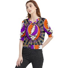 Gratefuldead Grateful Dead Pattern Quarter Sleeve Blouse