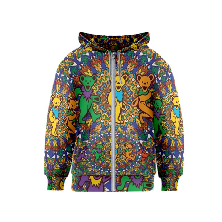 Grateful Dead Pattern Kids  Zipper Hoodie