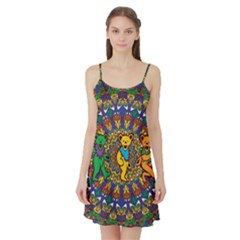 Grateful Dead Pattern Satin Night Slip by Sarkoni