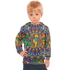 Grateful Dead Pattern Kids  Hooded Pullover by Sarkoni