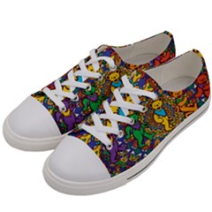 Grateful Dead Pattern Men s Low Top Canvas Sneakers