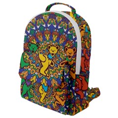 Grateful Dead Pattern Flap Pocket Backpack (small) by Sarkoni