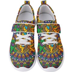 Grateful Dead Pattern Men s Velcro Strap Shoes