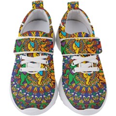 Grateful Dead Pattern Kids  Velcro Strap Shoes