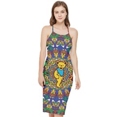 Grateful Dead Pattern Bodycon Cross Back Summer Dress by Sarkoni