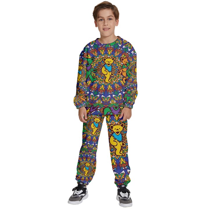 Grateful Dead Pattern Kids  Sweatshirt set