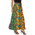 Grateful Dead Pattern Tiered Ruffle Maxi Skirt View3