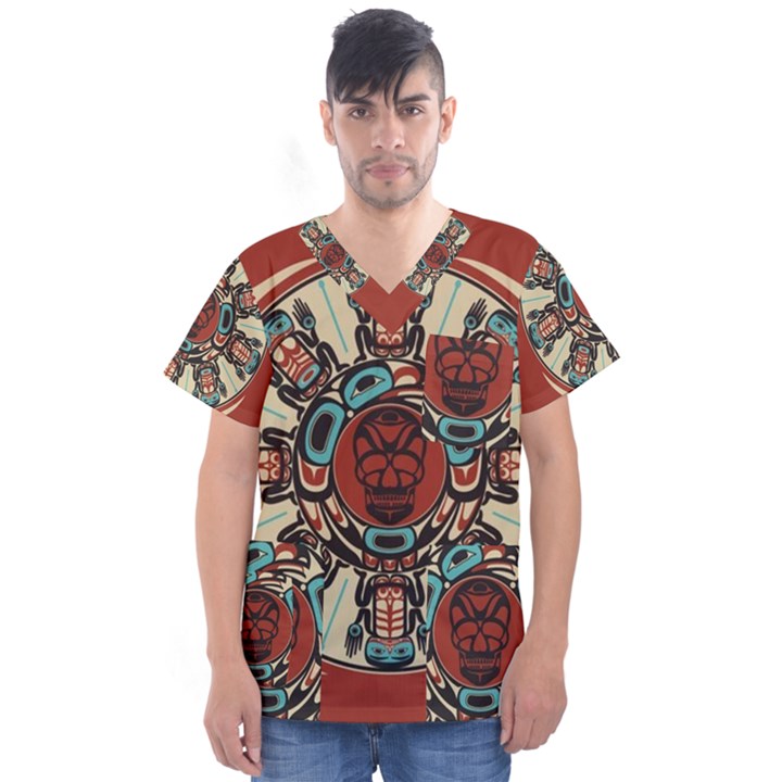 Grateful-dead-pacific-northwest-cover Men s V-Neck Scrub Top