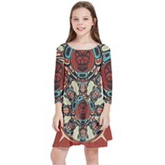 Grateful-dead-pacific-northwest-cover Kids  Quarter Sleeve Skater Dress by Sarkoni