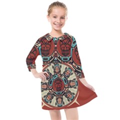 Grateful-dead-pacific-northwest-cover Kids  Quarter Sleeve Shirt Dress by Sarkoni