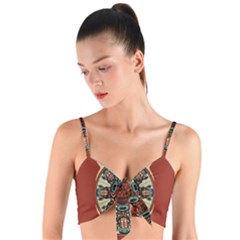 Grateful-dead-pacific-northwest-cover Woven Tie Front Bralet by Sarkoni