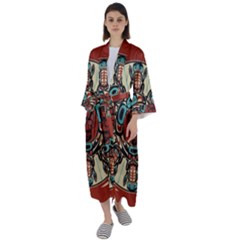 Grateful-dead-pacific-northwest-cover Maxi Satin Kimono by Sarkoni