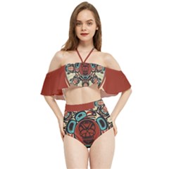 Grateful-dead-pacific-northwest-cover Halter Flowy Bikini Set  by Sarkoni