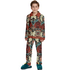 Grateful-dead-pacific-northwest-cover Kids  Long Sleeve Velvet Pajamas Set by Sarkoni