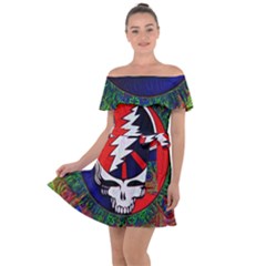 Grateful Dead - Off Shoulder Velour Dress