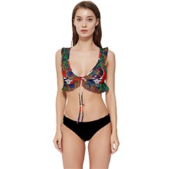 Grateful Dead - Low Cut Ruffle Edge Bikini Top by Sarkoni