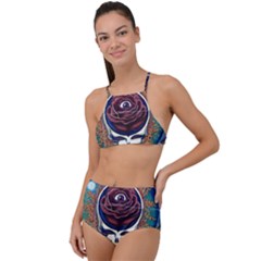 Grateful-dead-ahead-of-their-time Halter Tankini Set by Sarkoni