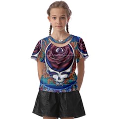 Grateful-dead-ahead-of-their-time Kids  Front Cut T-shirt by Sarkoni