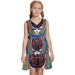 Grateful-dead-ahead-of-their-time Kids  Sleeveless Tiered Mini Dress by Sarkoni