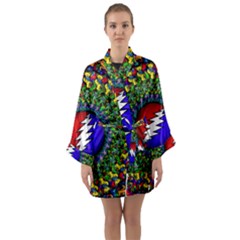 Grateful Dead Long Sleeve Satin Kimono by Sarkoni