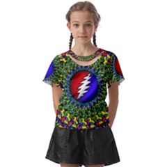 Grateful Dead Kids  Front Cut T-shirt by Sarkoni