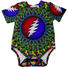 Grateful Dead Baby Short Sleeve Bodysuit by Sarkoni