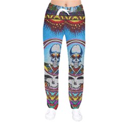 Grateful Dead Wallpapers Women Velvet Drawstring Pants by Sarkoni