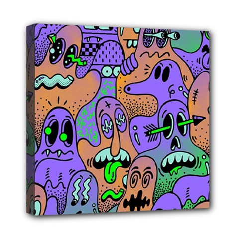 Trippy Aesthetic Halloween Mini Canvas 8  X 8  (stretched) by Sarkoni