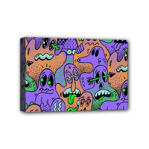 Trippy Aesthetic Halloween Mini Canvas 6  X 4  (stretched) by Sarkoni