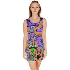 Trippy Aesthetic Halloween Bodycon Dress by Sarkoni