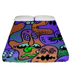 Trippy Aesthetic Halloween Fitted Sheet (king Size) by Sarkoni