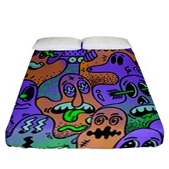 Trippy Aesthetic Halloween Fitted Sheet (california King Size) by Sarkoni