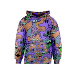 Trippy Aesthetic Halloween Kids  Pullover Hoodie by Sarkoni