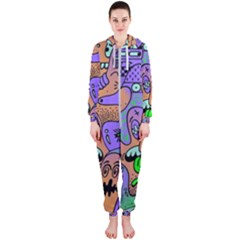 Trippy Aesthetic Halloween Hooded Jumpsuit (ladies) by Sarkoni