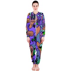 Trippy Aesthetic Halloween Onepiece Jumpsuit (ladies) by Sarkoni